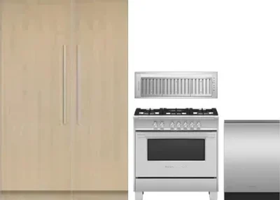 5 Piece Package Includes Refrigerator, Freezer, Range, Hood And Dishwasher